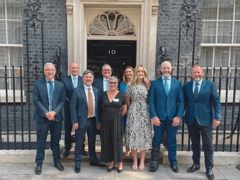 UK Print industry advocates outside Number 10 Downing Street